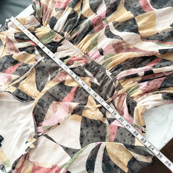 Torrid Clip Dot Abstract Geo Print Chiffon V Neck 3/4 Sleeve Dress Size 2X‎ - Picture 12 of 13